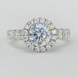 Romance Halo Semi-Mount Diamond Ring