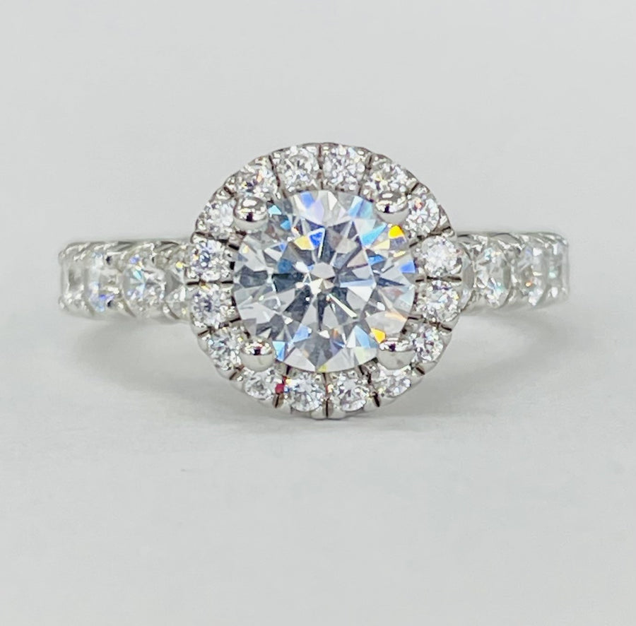 Romance - Classic Halo Accented Diamond Setting