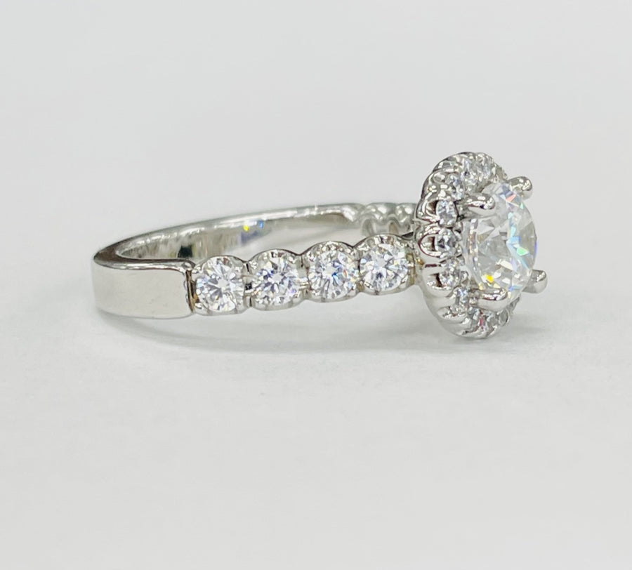 Romance Halo Semi-Mount Diamond Ring