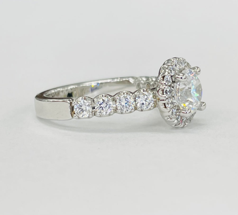 Romance - Classic Halo Accented Diamond Setting