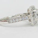 Romance - Vintage Inspired Detailed Halo Diamond Setting
