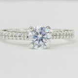 Romance - Simple Diamond Accented Solitare Setting
