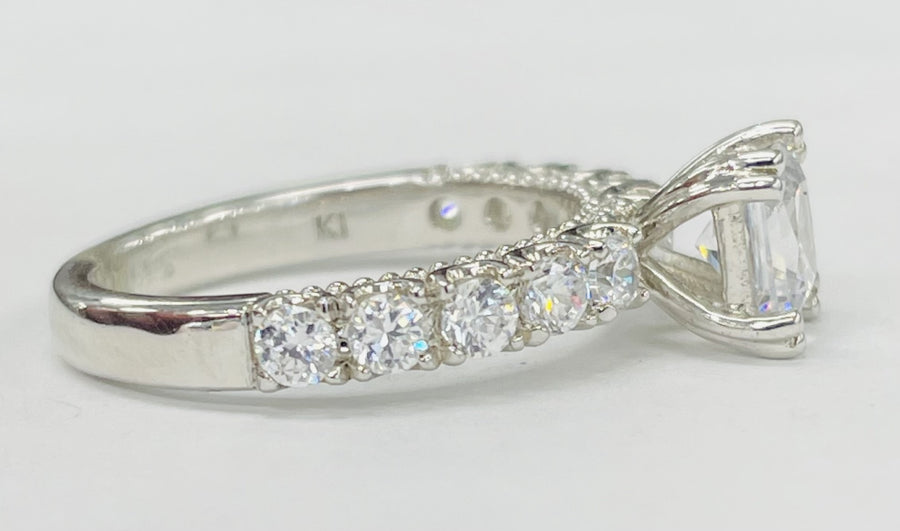 Peg Head Semi-Mount Diamond Ring