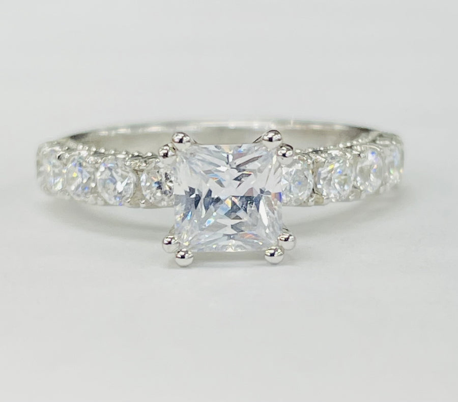 Peg Head Semi-Mount Diamond Ring