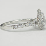 Romance - Pear Halo Diamond Accented Setting