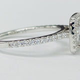 Romance - Simple Cushion Halo Diamond Setting