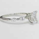 Romance - East/West Accented Solitare Setting