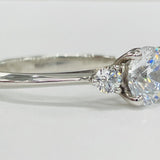 Romance - Simple Three Stone Diamond Setting