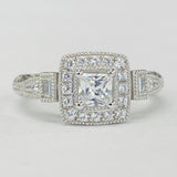 Romance - Vintage Inspired Halo Detailed DIamond Setting