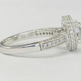 Romance - Pave Diamond Halo And Shank Setting
