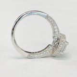 Romance - Pave Diamond Halo And Shank Setting
