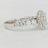 Romance - Simple Oval Halo Diamond Setting