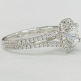 Romance - Split Hank Pave Halo Diamond Setting