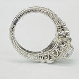 Romance - Detailed Vintage Inspired Halo Diamond Setting