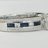 Romance - Simple Sapphire And Diamond Channel Set Setting