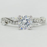 Romance - Simple Floral Diamond Setting