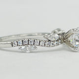 Romance - Simple Floral Diamond Setting