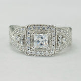 Romance - Detailed Twist Halo Diamond Setting