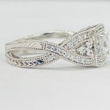 Romance - Detailed Twist Halo Diamond Setting