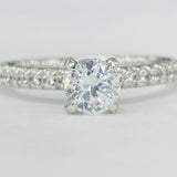 Romance - Simple Accented Solitare Diamond Setting