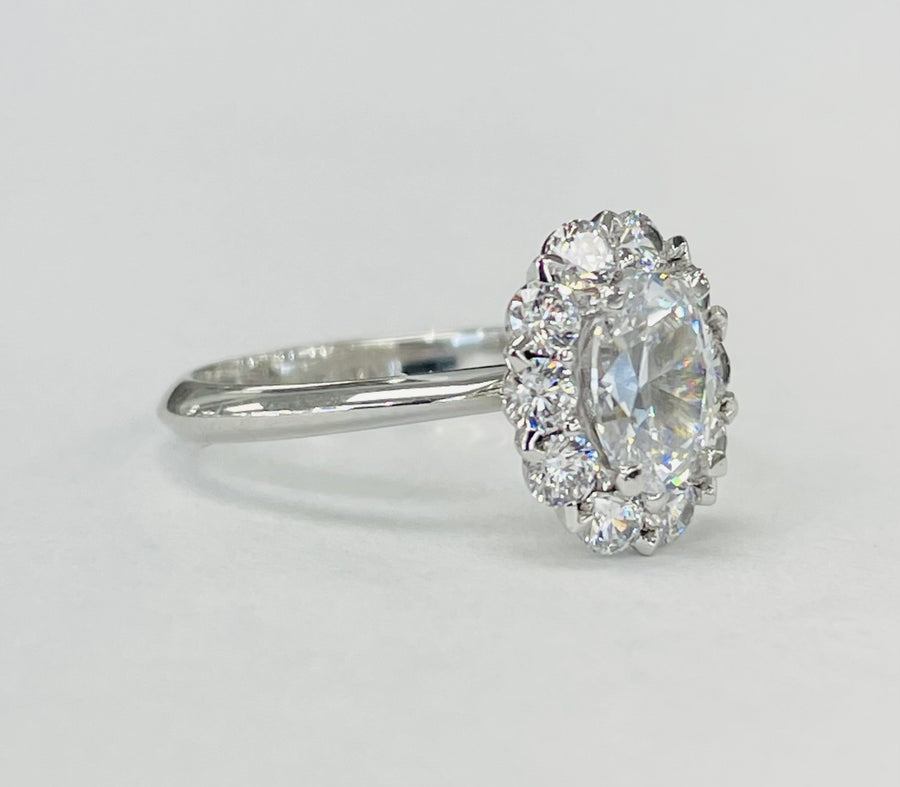 Romance Halo Semi-Mount Diamond Ring