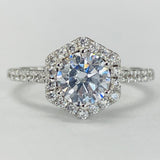 Noam Carver - Modern Geometric Halo Diamond Setting