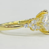 Noam Carver B362-01A Modern Princess Halo Engagement Ring – 14K White Gold, Diamond Accents