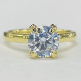 Noam Carver B353-01A – Classic Solitaire Engagement Ring, 14K Yellow Gold