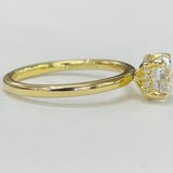 Noam Carver B263-02A Diamond Halo Engagement Ring – 14K/18K Gold or Platinum, Round/Princess Center