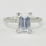 Noam Carver - Emerald Cut Hidden Halo Diamond Setting