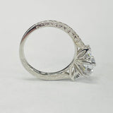 Noam Carver - Three Stone Vintage Inspired Setting