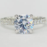 Noam Carver R059-01A Diamond Engagement Ring – 14K Gold, Peek-A-Boo Halo Setting