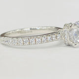 Noam Carver R059-01A Diamond Engagement Ring – 14K Gold, Peek-A-Boo Halo Setting