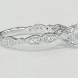 Noam Carver B204-01A – Scalloped Cathedral Diamond Engagement Ring, 14K/18K Gold or Platinum