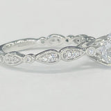 Noam Carver B204-01A – Scalloped Cathedral Diamond Engagement Ring, 14K/18K Gold or Platinum