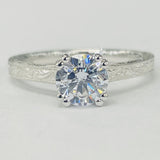 Noam Carver - Vintage Inspired Hidden Halo Solitare Setting