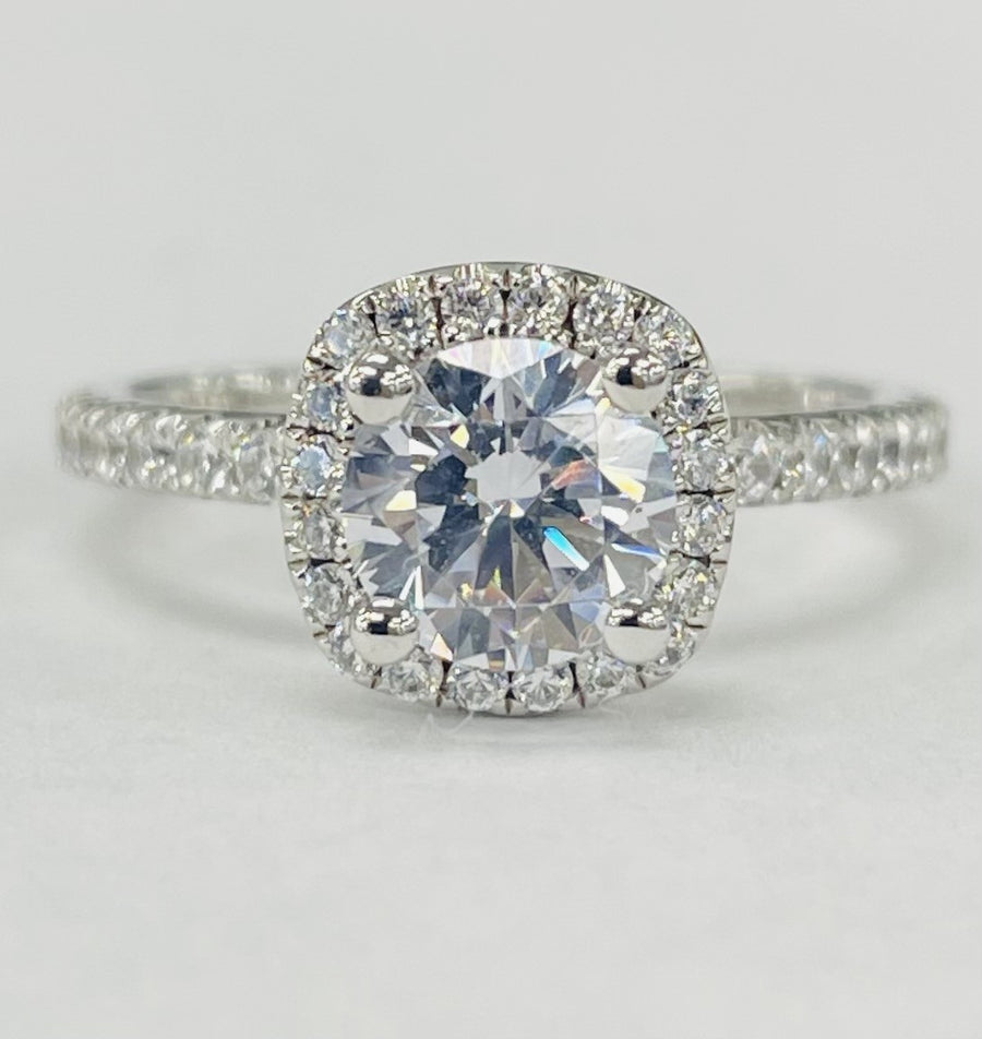 Noam Carver - Cushion Halo Diamond Setting