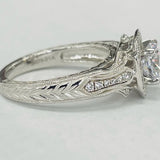 Noam Carver B079-01A – Vintage Inspired Statement Diamond Engagement Ring, 14K/18K Gold or Platinum