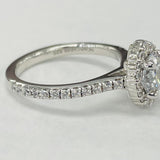 Noam Carver B521-01A – Halo Diamond Engagement Ring, 14K White Gold