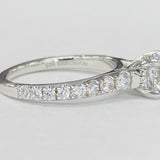 Noam Carver B519-01A Engagement Ring – 14K/18K Gold, Round Center Setting with Diamond Accents