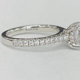 Noam Carver B354-01A – Oval Hidden Halo Diamond Engagement Ring, 14K White Gold with Pavé Accents