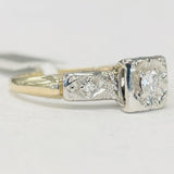 Vintage Two-Toned Accented Solitare