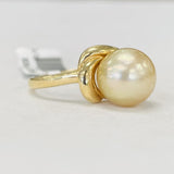 Yellow Gold South Sea Pearl An Diamond Ring