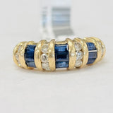 Vintage Sapphire And Diamond Fashion Band