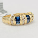 Vintage Sapphire And Diamond Fashion Band