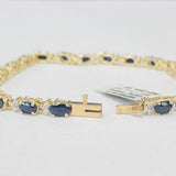 5CTW Yellow Gold Sapphire Tennis Bracelet