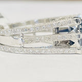 Platinum Golden Gate Bridge Daimond And Star Sapphire Ring