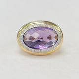 Estate Amthyst And Diamond Fashion Ring