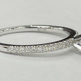 Venetti 14KT White Gold Tidewater Diamond Classic Solitaire Ring – 1/2CT Round Brilliant Center with Accents