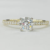 Tidewater Classic - Yellow Gold 3/4CT Accented Solitaire
